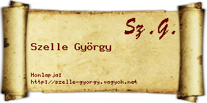 Szelle György névjegykártya