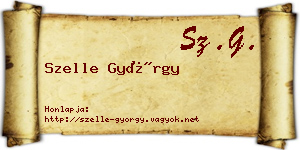 Szelle György névjegykártya